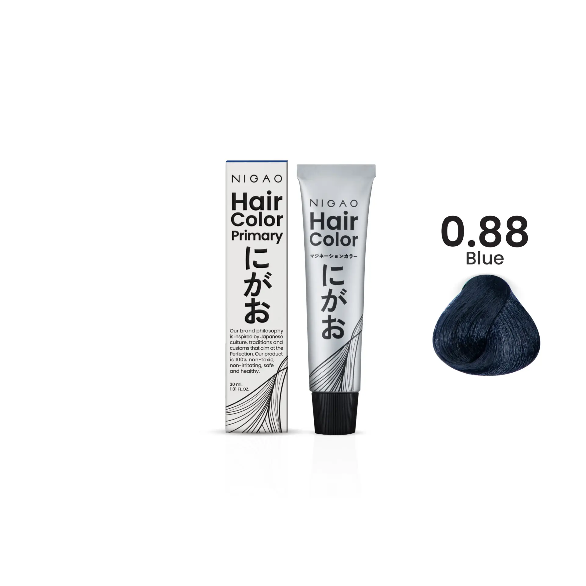 Nigao Hair Color Primary Colors 30 ml. #0.88 Blue แม่สีนิกาโอะ ครีมเปลี่ยนสีผม 0.88 แม่สีน้ำเงิน ขนาด 30 มล. (ไม่มีไฮโดรเจนแถม)