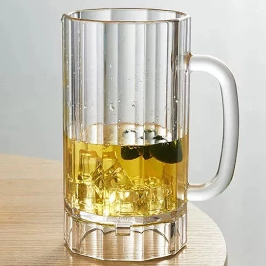 Sumo แก้วเบียร์มีหูพลาสติก PC โพลีคาร์บอเนตทตกไม่แตก รุ่นหนา ขนาด 480-600 ml.