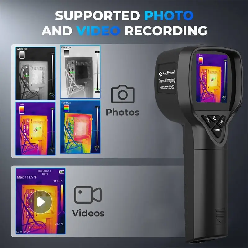 E160, 160*120 Thermal Camera,กล้องถ่ายภาพความร้อนแบบมือถือ,160x120 Resolution Thermography Detector Handheld Infrared Thermal Imaging Camera,LSJ Thermal Camera,