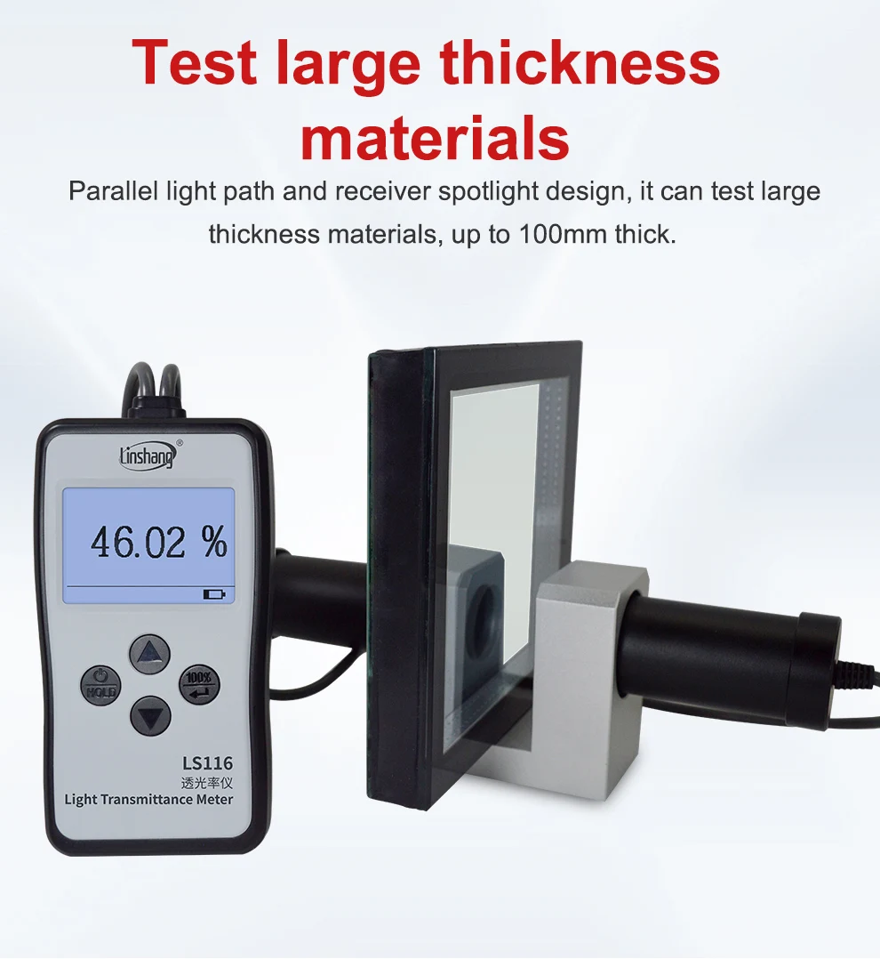 LINSHANG LS116,Visible Light Transmittance Meter, Range: 0.001%-99.8% Parallel, LS116,