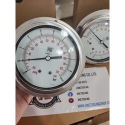 รีวิวPressure Gauge NuovaFima PG4" Vacuum Gauge "Nuova Fima" (4" x -1/9 BAR x เกลียวทองเหลืองออกด้านหลังมีปีก 1/2 NPTM )