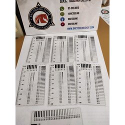 Dot Gauge 104 DG104,แผ่นใสมาตรฐานสำหรับตรวจสอบชิ้นงาน,แผ่นฟิลม์วัดขนาดชิ้นงาน,Point Line Gauge Film