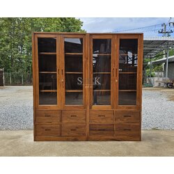 ตู้หนังสือประกบบานกระจก