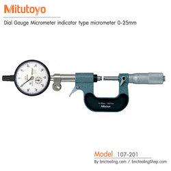 Mitutoyo,Dial Gauge Micrometer indicator type micrometer 0-25mm,107-201