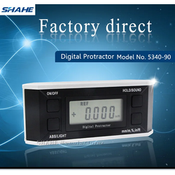 Shahe 5340-90, Digital Protractor Electronic Protractor, Inclinometer With Magnet Illuminate, Level Angle Gauge, Level Box Inclinometer,