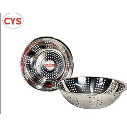 กะละมังล้างผักสแตนเลส เจาะรูใหญ่ 40 ซม.