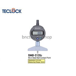 เกจวัดความลึกดิจิตอลขนาด 10มิล ความละเอียด 0.01 มิล,Digital Depth Gauge Range 10mm Graduation 0.01mm,TECLOCK,DMD-213S2