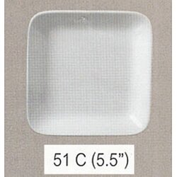 จานเมลามีนสี่เหลี่ยม 5.5 นิ้ว Flowerware สีขาว (ใบละ) (51C)