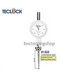 ไดอัลเทสออโต้คลัตช์ขนาด 0.8มิล ความละเอียด 0.01มิล,Auto-Clutch Test Indicators Range 0.8mm Graduation 0.01mm,TECLOCK,LT-353