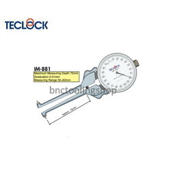 ไดอัลเกจวัดรููในขนาด 30-62มิล ความละเอียด 0.01มิล ,Dial Depth Gauges Range 30-62mm Graduation 0.01mm,TECLOCK,IM-881