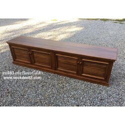 ตู้รองเท้าแบบนั่ง บานเปิด ยาว 2 ม. ด้านในแบ่งยาว