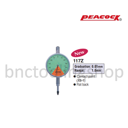 ไดอัลเกจ ขนาด 1.0มิล ความละเอียด 0.01มิล,One Revolution Dial Gauges Range 1.0mm Graduation 0.01mm,Peacock,117Z