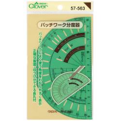 Clover 57-563ไม้แบบสเกลครึ่งวงกลม วัดองศา