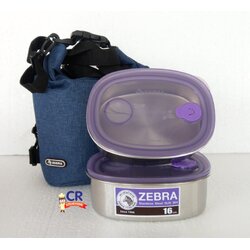 ชุดกล่องถนอมอาหาร แอร์ไทด์ II ทรงรี 16 ซม.พร้อมกระเป๋า กล่องข้าวสแตนเลส