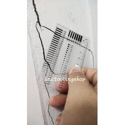 แผ่นเช็คขนาดรอยร้าวผนังปูน,แผ่นใสตรวจขนาดรอยร้าวขนาด 0.03 -2.20 มม.