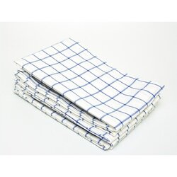 ผ้าเช็ดโต๊ะ ผ้าอเนกประสงค์ 20x30 นิ้ว (50x75 ซม.) ลายตารางสีน้ำเงิน