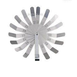 ฟิลเลอร์เกจแบบงอ,ฟิลเลอร์เกจแบบปลายงอ,ฟิลเลอร์เกจ ฟิลเลอร์ตั้งวาวน์ปลายงอ16ใบชุด,ฟิลเลอร์เกจปลายงอ ฟิลเลอร์เกจชนิดทำมุมสำหรับตั้งวาลว์,High Strength Metric 0.127-0.508mm Valve Offset Feeler Gauge 16 Blade