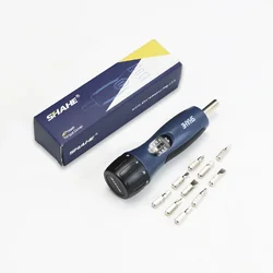 ไขควงวัดแรง,SHAHE ESQ-70 10-70 In-lb Preset Torque Screwdriver with 10Bits,1/4” Drive Torque Wrench Screwdriver Set for Maintenance,Bike Repairing,