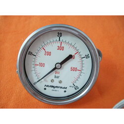 Nuova fima,Pressure Gauge ITALY หน้าปัด 2.5 Center Back With Clamp,PG2-5CBC