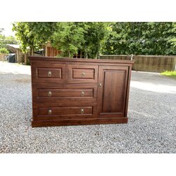 เคาน์เตอร์ลิ้นชัก บานเลาน์เตอร์ 1.5 ม. (สีสัก)