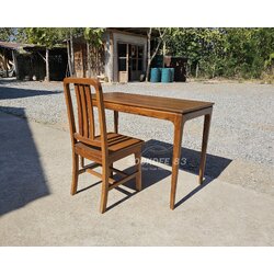 โต๊ะทำงานมินิมอลพร้อมเก้าอี้พนักมน