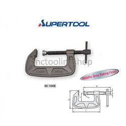 ปากกาตัวซีแบบเหล็กเหนียว ช่วงแคลมป์ 100มิล,C-Clamp Bahco Type Clamp Range 100mm,Supertool,BC100E