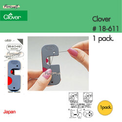 Clover 18-611 ที่สนเข็ม กึ่งออโต้ วางเข็มในเครื่อง และสอดด้าย จากนั้นนำมาใช้งานได้เลย