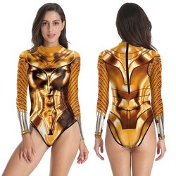 L987 บอดี้สูทแขนยาวผ้ายืดพิมพ์ลาย3D บอดี้สูทพิมพ์ลาย3Dด้านหลังเป็นซิปรูดยาวถึงกลางหลัง ***ไซส์ยุโรป กรุณาอ่านรายละเอียดสินค้าเพิ่มเติม