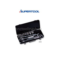 ประแจบ๊อกชุด รู3/8"(9.5mm),Socket Wrench Set Square Drive 3/8"(9.5mm)19Q'ty,Supertool,N313S