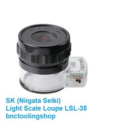 SK LSL35 กล้องพร้อมเลนท์ขยาย10X NIIGATA SEIKI (SK) No LSL 35, Light Scale Loupe (with LED Light)
