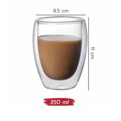 แก้วน้ำผนังสองชั้น Double wall glass ขนาด 350 ml