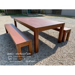 ชุดกินข้าวโต๊ะขาตรง 2.5 ม. 10 ที่นั่ง