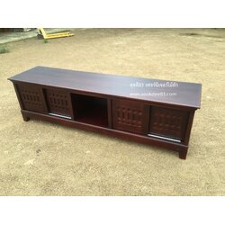 เคาน์เตอร์เตี้ย 2 ม.บานเลื่อนสลับ (สีสัก)