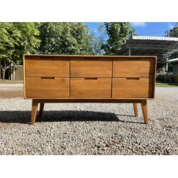 ตู้ลิ้นชักขากาง (สีสัก)