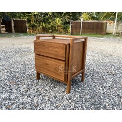 ตู้หัวเตียงมินิมอลมีที่กั้นตก