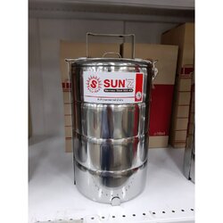 SUNZ ปิ่นโตสแตนเลส 14 ซม. 4 ชั้น ตราพระอาทิตย์ (สินค้าในเครือหัวม้าลาย)