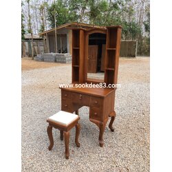 โต๊ะเครื่องแป้งไม้สักหลุยส์