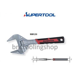 ประแจเลื่อนปากเปิดกว้างพิเศษ ด้ามหุ้มยาง,Super Wide Adjustable Angle Wrench(Grip type),Supertool,NWG50