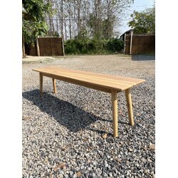 ม้านั่งมินิมอลขาเอียงลบมุม (สีสัก) 2 ม.