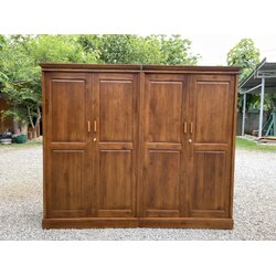 ตู้เสื้อผ้าประกบบานเปิดสูง 2 ม. แบบราวแขวน