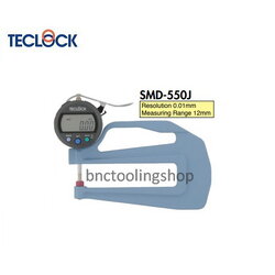 เกจวัดความหนาดิจิตอลขนาด 12มิล ความละเอียด 0.01มิล,Digital Thickness Gauge Range 12mm Graduation 0.01mm,TECLOCK,SMD-550J