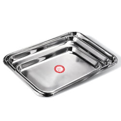 ถาดสี่เหลี่ยมตื้น ถาดสแตนเลสตื้น SUS304 ตราสฟิ้งค์ sphinx