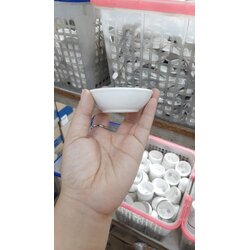 ถ้วยน้ำจิ้มเซรามิคกลมลึก 2.75 นิ้ว : สีขาว (ก 7 x 7 x 1.8 cm.)