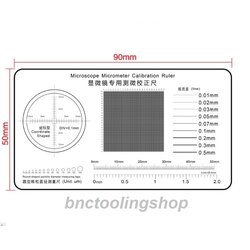 ฟิลม์ใสไมโครสโคป สำหรับสอบเทียบไมโครมิเตอร์และไม้บรรทัด ,0.1mm Microscope Professional Micrometer Calibration Film Line Width Particle Diameter Measurement Soft Ruler.