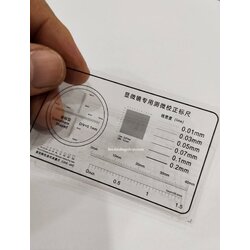 DG-69,ฟิลม์สำหรับตรวจสอบชิ้นงาน,Film calibration plate, Microscope Micrometer Calibration Film,