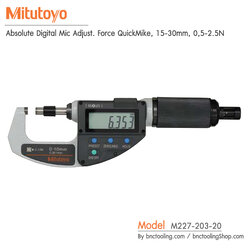 Mitutoyo,Absolute Digital Mic Adjust. Force QuickMike, 15-30mm, 0,5-2,5N,M227-203-20