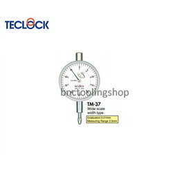 ไดอัลเกจหน้าปัดเล็กความละเอียด 0.01มิล-Small Dial Indicator Graduation 0.01mm,TECLOCK,TM-37