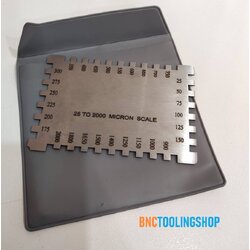 เกจวัดความหนาสีเปียก,Long Edge Wet Film Combs (Stainless Steel),25-2000um Stainless Steel square Wet Film Comb Paint Wet Film,