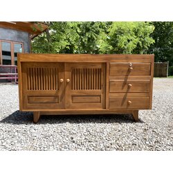 ตู้เก็บของบานซี่กลมผสมฟัก 3 ลิ้นชัก