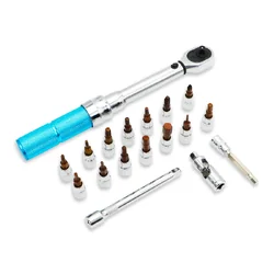 ประแจทอร์ค, Shahe Torque Wrench set AYZ-18 , 18pcs 1/4inch 2-20N.m ,Adjustable Torque Wrench Bicycle Repair Bike Repair Spanner Machanical Hand Tool Set,